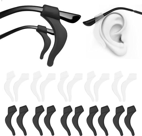 Comforty 10 Paar Brillenhalter Ohr,Brillenbügel,Brillen Rutsch Stopper,Brille Rutschstopp,Antirutsch Brillenbügel,Brillenhalter Sport,Universal,für Brillen,Sonnenbrillen,Lesebrille