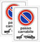 Cartello Area PASSO CARRABILE 2 Pezzi - 20x30cm - PVC Ultra Resistente - Fori preforati - Impermeabili, Resistenti al Sole, non Facilmente Deformabili (Segnaletico-4)