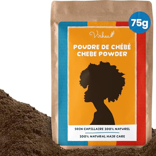 Polvere di Chebe Biologica 75g - Trattamento Naturale Africano per la Crescita dei Capelli - Ricetta Tradizionale del Ciad per Capelli Lunghi e Folti - Antico Segreto di Bellezza
