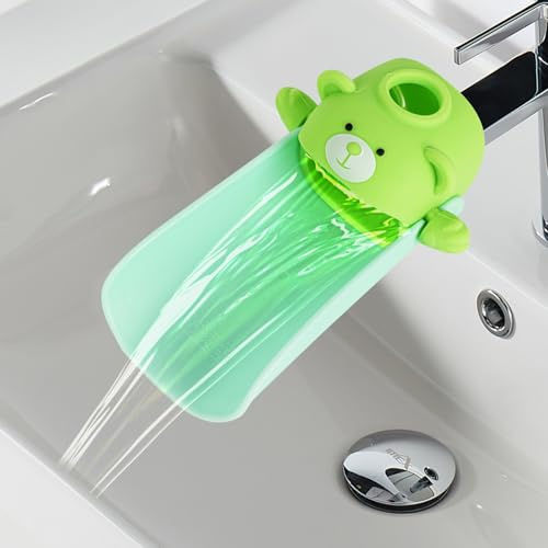 Wasserhahn verlängerung kinder Mit Temperatursensoreffekt für Kleinkinder | ODIWEN Wasserhahn Erweiterung für Kinder Wasserhahn Extender, Wasserhahnaufsatz für Kind, waschbecken verlängerung kinder