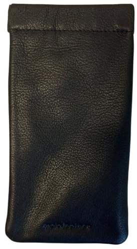 Mala Leather Snaptop Brillenetui – Echtleder, breite Passform, Etui für Brille oder Sonnenbrille, weiche Schutztasche mit einfachem Schnappverschluss – 17,5 × 9 cm