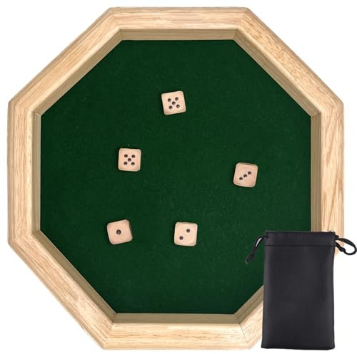 Würfelstrecke, 30 cm / 11,81 Zoll Holzbrett, Spielbrett, Spur, Würfelbahn & Gürtel, geeignet für Brettspiele DND und RPG