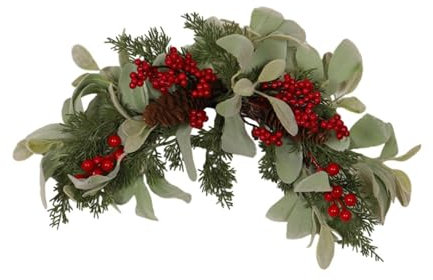 Harilla Guirnalda navideña, Corona para Puerta de Entrada, Adorno navideño de Hojas, Corona Artificial para el hogar, Sala de Estar, Oficina, Festival
