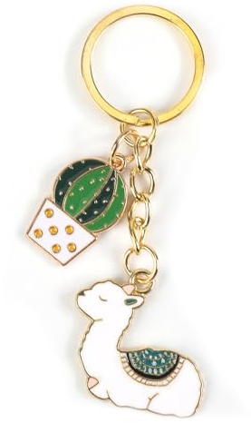 MUCOOS Cactus Keychain, Personalized Key Ring, Alpaca Keychain, Cute Keychain, Small Gift for Women, Personalized Keyring, Keychain for Women, Gift for Women Friends,Friendship Gifts for Wome