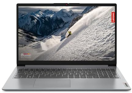 Lenovo IdeaPad 1 Laptop, 15.6 Inch Full HD Screen, AMD Ryzen 5 7520U, 8GB DDR5 RAM, 512GB SSD, Windows 11 Home - Versione UK