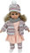 Lily Puppe mit Hut und Schal Puppe Luxus Kleid 40 cm Fashion Puppe mit süßen Melodien Sammlerpuppe Winterpuppe Lebensechte Puppe Puppe Mode Kleidung (B)