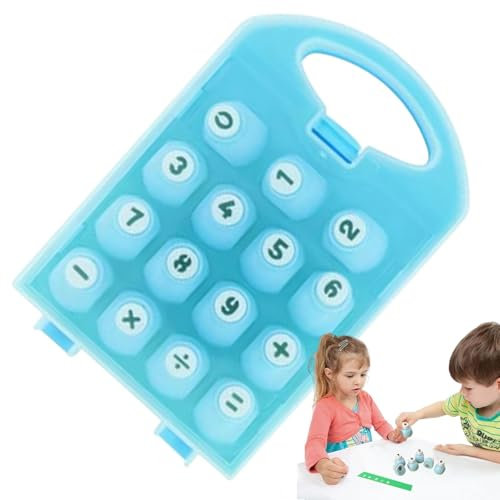Papierstanzer zum Basteln,Stanzer zum Basteln von Sammelalben | Zahlen-Papier-Stanzer-Set | Projects Papierlocher mit mathematischem Symbol für Kinder, Kleinkinder und