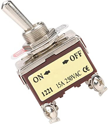 5 Interruptores de Palanca de Encendido y Apagado de 4 Pines, Montaje de 2 Posiciones de 12 Mm, 15 A, 250 V CA, Interruptor de Palanca Confiable de 2 Posiciones para Electrónica