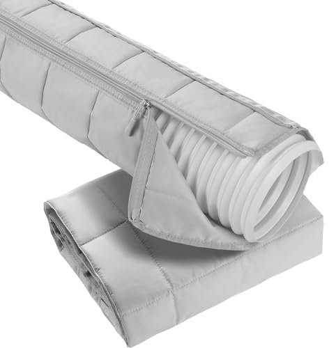 60 Protection pour Tuyau Climatiseur AGPTEK, Manchon Isolant À Fermeture Éclair pour Tuyaux De 5 Et 5.9, Housse Portable en EVA, pour Tous Les Tuyaux D'Évacuation De Climatiseurs Mobiles, Gris