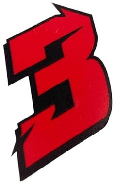 PGVXEM 1PC Rosso 0123456789 Numero di Adesivi Motociclette Serbatoio Carburante Pannelli Laterali Scooter Casco Motociclette Fai da Te Decalcomanie in Vinile(CH-RS-3-G,Height About 5CM)