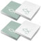 itenga Servietten Fisch 30 x 30 cm 3-lagig 80 Stück für Taufe Kommunion Konfirmation Jungen und Mädchen (Mix Pack - weiß und eukalpytus grün)