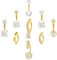 Tucnoeu 9PCS Belly Piercing Bauchnabelpiercing Ring Bauchnabelpiercing Gold Chirurgenstahl Schmuck für Frauen