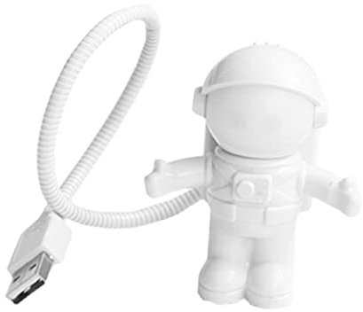 DOITOOL Usb Led Leselampe Astronaut Usb-spaceman Nachtlicht Kompakt Flexibel Für Laptop Pc Usb Buchlampe Tragbar Dimmbar Weiß
