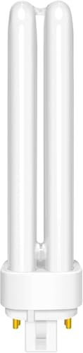 suuosl 2pcs 18W G24q-2 Compact Fluorescent 4 Pin Light Bulbs, Neutral Light 4000K, 1200 Lumens 2U Energy Saving CFL Tube, 240V PLC Non-Dimmable Lamp for Bathroom, Corridor, Kitchen, Indoor Use