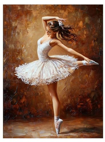 Danseuse de ballet Peinture Numero Adulte Femme Kit Peinture par Numero Adulte 30 x 40cm, Activité Manuelle Enfant Canvas Painting, Paint by Numbers avec Acrylic Paint et pinceaux, Cadeau LSJ519