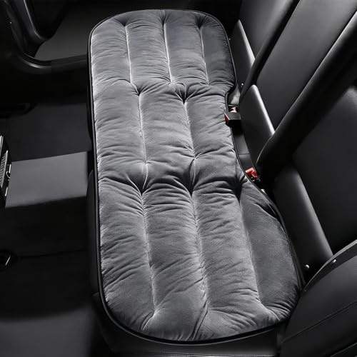 Xiyocadt Plüsch Autositzbezug, Winter Warm Plüsch Auto Sitzkissen, Universal Auto Sitzauflagen,rutschfest Sitzauflagen Winter, Abdeckung Protector Kissen (Grau,Rücksitz 1 Stück)