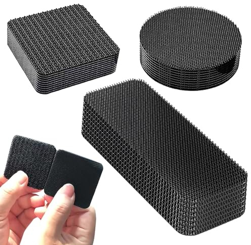 TRKETK 30 Pcs Rug Grippers for Carpeted Floor, Carpet Grippers Non Slip Rug Pads with Strong Adhesive Invisible and Traceless Anti Slip Foot Pad Washable Reusable Carpet Non Slip Sticky Grip (Black)
