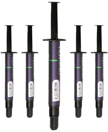 Dracaena.io - Pasta térmica CTG12, 4 g, 18 W/mK carbono, pasta de CPU, paquete de 5