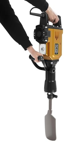 Electric Breaker and Tree Digger 1700W Jack Hammer with 3 Drill bits Concrete Breaker Trench Digger Geo Ripper Garden Digging Machine with Shovel Flat Chisel Point Chisel Portable Box for Garden Farm