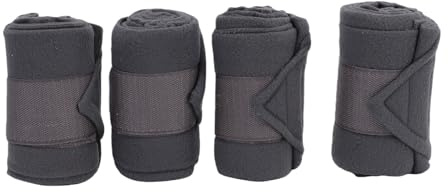 Alomejor Hästbenbandage, Fleecehästpolobenlindor 4st med Justerbar Elastisk Stängning, Mjukt Stöd för Hoppträning Stallridning och Daglig Ridanvändning