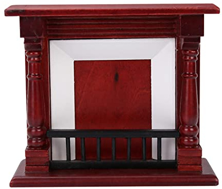 Chiyyak Mini Caminetto per Casa delle Bambole Materiali Superiori Squisito Legno di Rosa Decorativo di Alta qualità