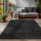 SIMPEX Flauschiger Teppich Wohnzimmer Schlafzimmer Läufer Flur Esszimmer Küchenteppich Hochflor Einfarbig Modernes Design 30 mm Florhöhe Kuschelweich, Anthrazit, 200 x 290 cm