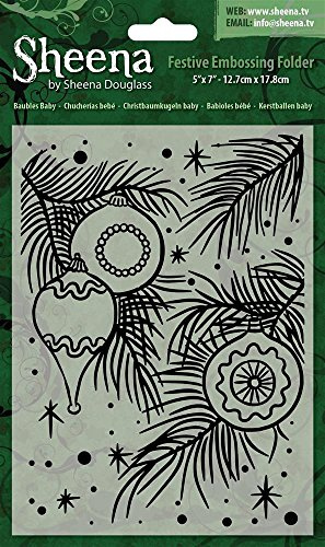 Sheena Douglass 5X7 Christmas Folder - Baubles Baby, Transparent