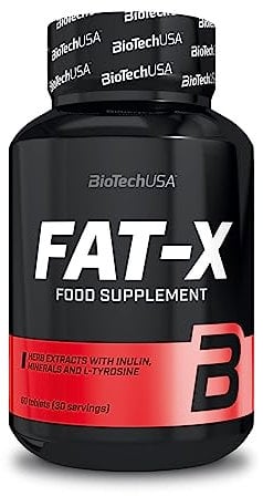 BioTechUSA Fat-X | Stimulanzien-freie Gewichtsmanagement-Formel | mit Inulin, HCA und Mineralien | zur Unterstützung des Stoffwechsels und zur Appetitkontrolle, 60 Tabletten