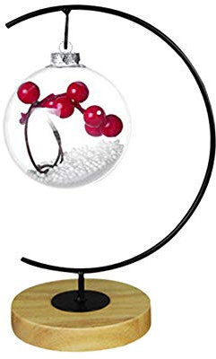 Fosinz Support à Plante Suspendue Bois en Fer pour Suspendre Un Terrarium en Verre, Globe, Ornement de Noël et décoration de Mariage à la Maison