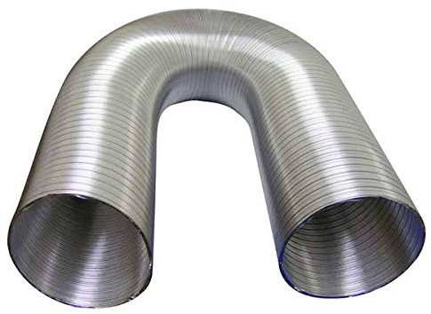 Semi-Rigid Aluminium Flexible Ducting - 3M - 63mm | Our semi-rigid duct naturally retains its corrugation form, Can be compressed and extended or formed into bends or offsets