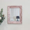Melody Maison Ornate Rose Gold Pink Wall Mirror with Bevelled Glass 42cm x 53.5cm, French Vintage, Antique Baroque Style for Bedroom, Hallway, Bathroom