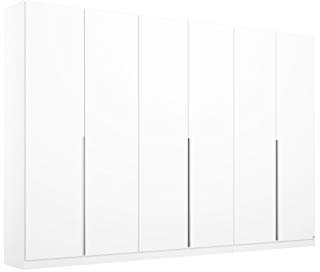 Rauch Möbel Alabama Schrank Kleiderschrank Drehtürenschrank Weiß 6-türig inklusive Zubehörpaket Basic 3 Kleiderstangen, 6 Einlegeböden BxHxT 271x229x54 cm