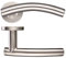 Arched T BAR Internal Door Handle Pair Lever on Rose in Satin Nickle