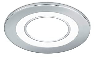 Trio Leuchten LED Einbauleuchten Core 652510106, Kunststoff chromfarbig, inkl. 5 Watt LED