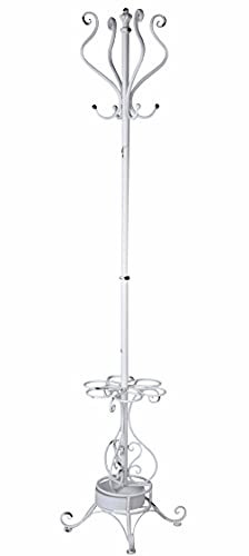 Standgarderobe Weiss Kleiderständer Kleiderhaken Flurgarderobe Landhausstil aja267 Palazzo Exklusiv