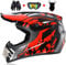 Motors Motorradhelm Kinder Cross Helme Sturzhelm Schutzhelm Helm für Motorrad Kinderquad und Crossbike Motocross Helm Set mit ATV/MTB/MX Mountainbike DOT/ECE Certified,B,M