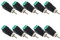 BRIEFCEC Phono RCA Male Plug to AV Screw Terminal Audio Video Connector Speaker Wire to Subwoofer Adapter, Solder free RCA Male to Speaker Wire, 10PCs, Green