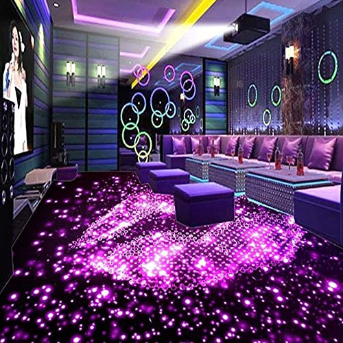 Benutzerdefinierte große 3D-Boden-Wandbild KTV Bar Clubs Glitzer-Tapete tragen rutschfeste wasserdichte selbstklebende 3D-Bodenfliesen PVC-Tapete-350 * 245cm