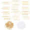 DICOSMETIC 72Pcs 12 estilos ganchos Pendientes Acero Inoxidable de Varios Ganchos Alambre Oreja Accesorios Pendientes Dorados con 80 anillos de Salto de 5mm Y 200 tuercas para la Fabricación de Joyas