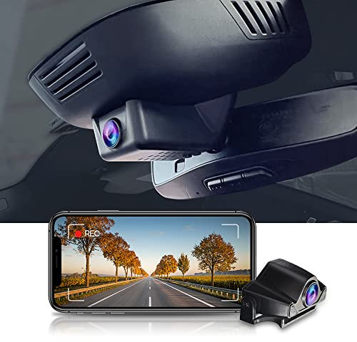 FITCAMX Dashcam Auto Vorne Hinten Passend für Volvo Polestar 2 2021 2022 2023 2024 2025, OEM 4K 2160P+1080P Dashcam WiFi, Night Vision, Loop-Aufnahme, G-Sensor, WDR Auto Camera, Plug&Play, 128GB Karte