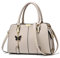 FANDARE Damen Handtasche Tote Beutel PU-Leder Umhängetaschen Schultertasche Wasserdicht Henkeltaschen für Reisen Einkaufen Arbeiten Weiß