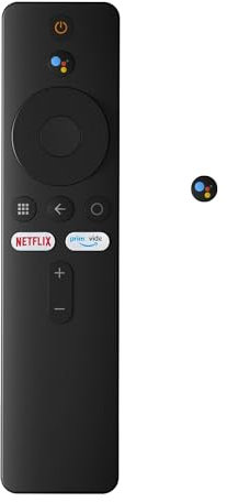 Télécommande compatible Xiaomi pour Mi TV Stick/Mi Box S 4K, Bluetooth avec commande vocale et assistant Google, Android, Netflix et Prime Video (XMRM-00A)