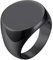 Homxi Edelstahlring Herren Gravur,Rund Siegel Poliert 20MM Schwarz Herren Ring Ring Herren Große 70 (22.3)