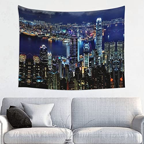 Allocs China-Hongkong Wandteppich, Wandbehang für Wohnzimmer und Schlafzimmer, Wandteppich, Dekoration, Hintergrund, 73 x 94 cm