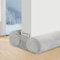fowong Upgrade Verstellbare Zugluftstopper für Türen 80-100cm,Doppelseitiger Türdichtung Windstopper, Einfache Installation zum Blockieren von Lärm, Zugluft, Licht, Staub,Unterspalte 1.8-5cm,Hellgrau