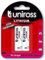 Uniross Pack de 2 Piles Lithium AA-FR6, LR91 IEC-FR14505 1,5V