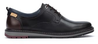 Pikolinos Zapatos Cordones en Cuero Berna para Caballero Color Black