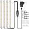 4 Barras de Luz para Cultivo de Plantas, Lámpara de Luz Solar de Espectro Completo con Temporizador 3/9/12H, 10 Niveles Regulables para Suculentas, Estante para Plantas, Bajo Armario