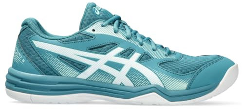 ASICS Herren Upcourt 5 Volleyballschuhe, Blaugrün/Weiß, 44 EU