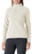 Outdoor Ventures Damen Fleecejacke mit Durchgehendem Reißverschluss Stehkragen Frauen Leichte Fleece Sweatjacke Warme Damenjacke für Laufen, Wandern und Freizeit Wollweiß XL